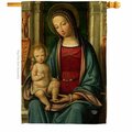 Cuadrilatero 28 x 40 in. Mother Mary & Child House Flag with Religious Faith Double-Sided Vertical  Banner CU4182470